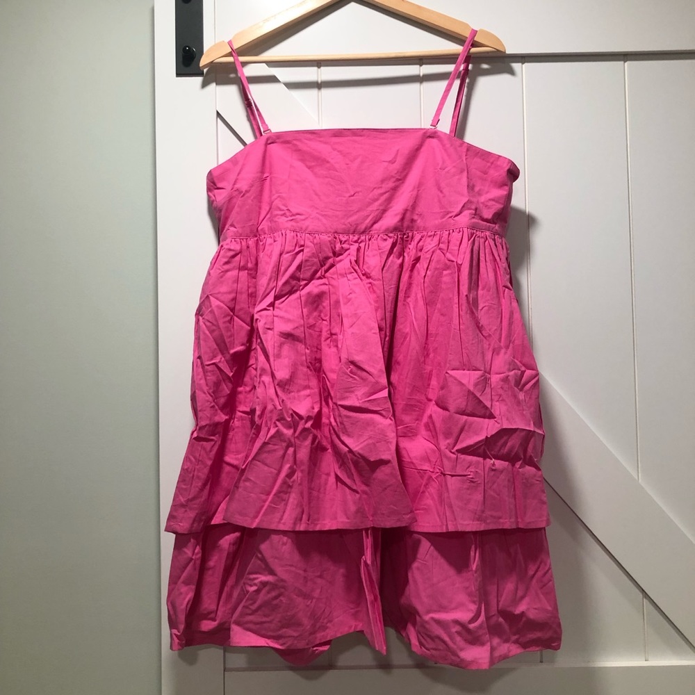 ASOS- pink mini tie-back sundress, size: 6